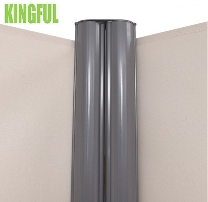 El işlemi ile çift geri çekilebilir Patio Side Screen Awning Polyester malzemesi