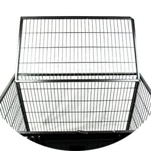 Büyük Köpekler Kalın Siyah Dört Tekerlekli Ağır Metal Köpeği ve Kutu