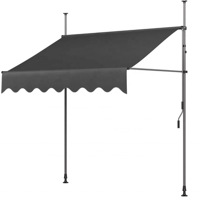 Polyester kumaş balkon el vites kutusu grey çerçeve ve anti-UV tedavisi ile pervane