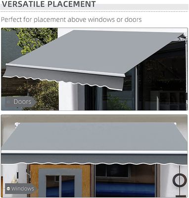 300*200cm boyutlu ve manuel işletim yöntemi ile açık havada el ile geri çekilebilir korkuluk örtüsü