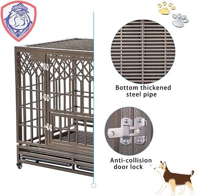Modern Tarzı Evcil Köpekler Kafes Orta Büyük Boyutlu Ağır Güçlü Çelik Köpek Keneli