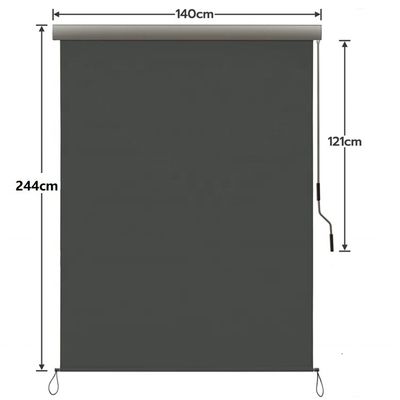 1.6m*2.5m Polyester yelken malzemesi Çekici Su geçirmez Güneş gölgesine düşen Dikey Çatlak