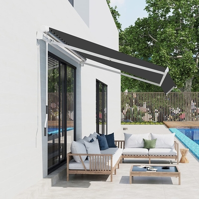 Patio ve balkon bahçe dekorasyonu için genişletilebilir ticari geri çekilebilir pervane