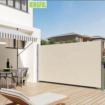 Dışarıda geri çekilebilir yan pervane 63x118 inç el işletilmesi ile % 100 poliester