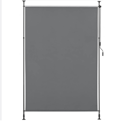 Tozla kaplı dikey pervane 150*270cm Gizlilik ekranı ve güneş koruması için koyu gri