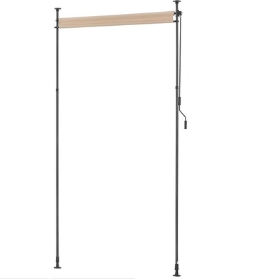 Barutla kaplanmış 200x270cm Dikey Çatlak Balkon Bahçesi için Suya dayanıklı Gri Kumaş