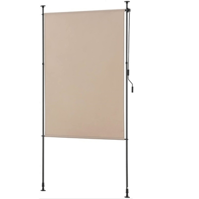 Barutla kaplanmış 200x270cm Dikey Çatlak Balkon Bahçesi için Suya dayanıklı Gri Kumaş