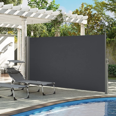 180x300 cm Patio Bahçe Terası İçin Çekilebilir Yan Çatılı Gölge Güneş ve Suya Karşı